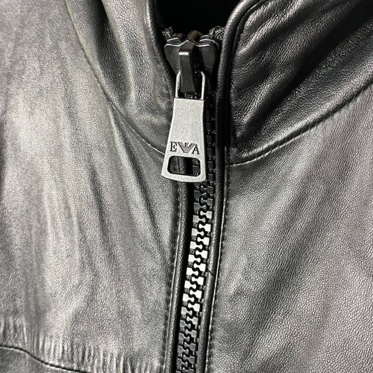 エンポリオアルマーニ EMPORIO ARMANI レザー ナイロン ライダース 