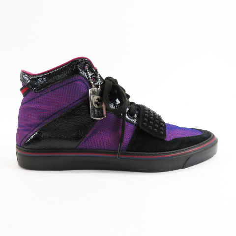 1円】GUCCI グッチ 342032 メッシュハイカットスニーカー スタッズ