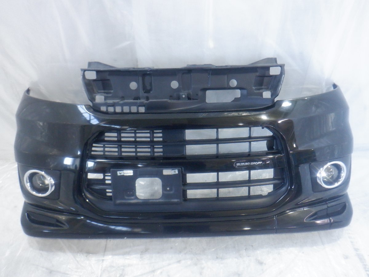 ☆点灯確認済み☆ H20 MH23S ワゴンR SUZUKI スズキスポーツ フロントバンパー『色番：ZHY』黒