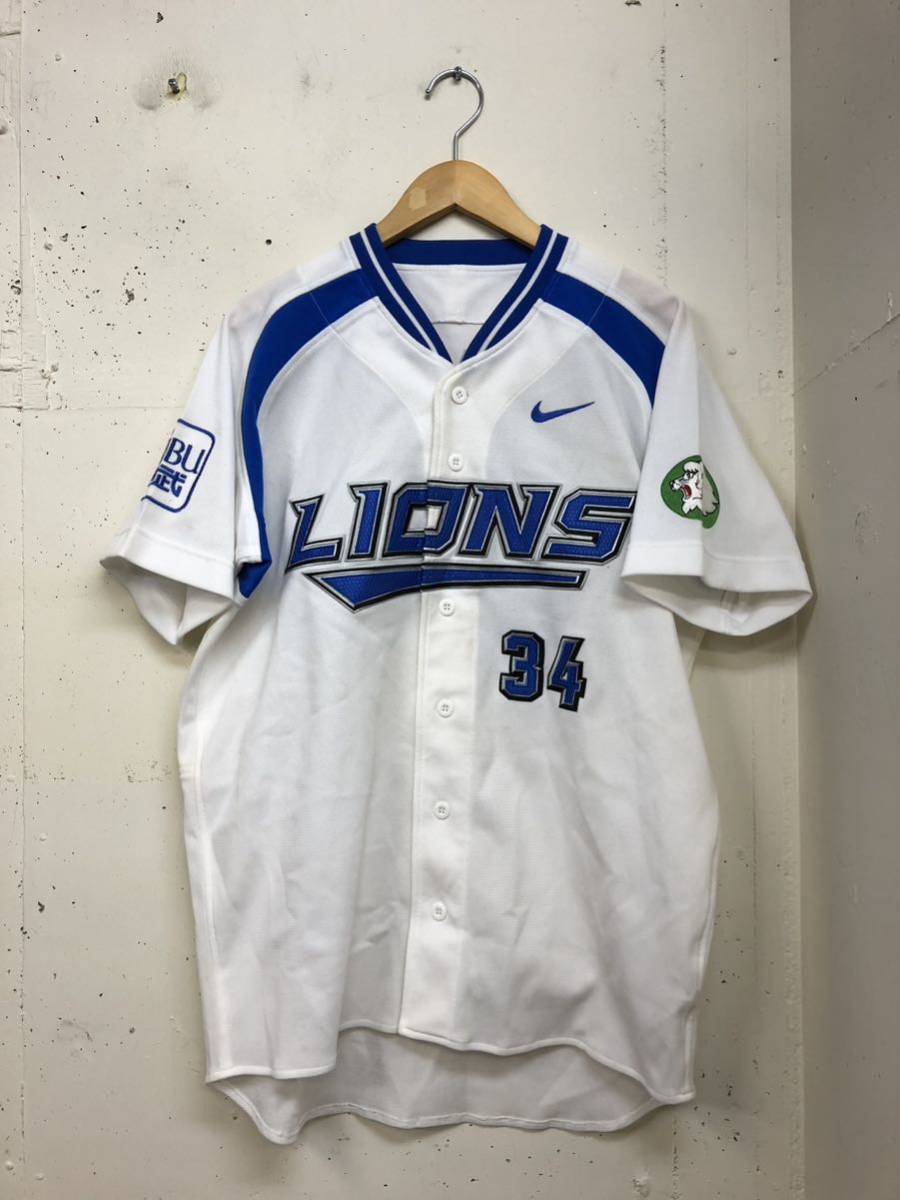西武ライオンズ 34 HOASHI 帆足和幸 支給ユニフォーム NIKE プロ野球 