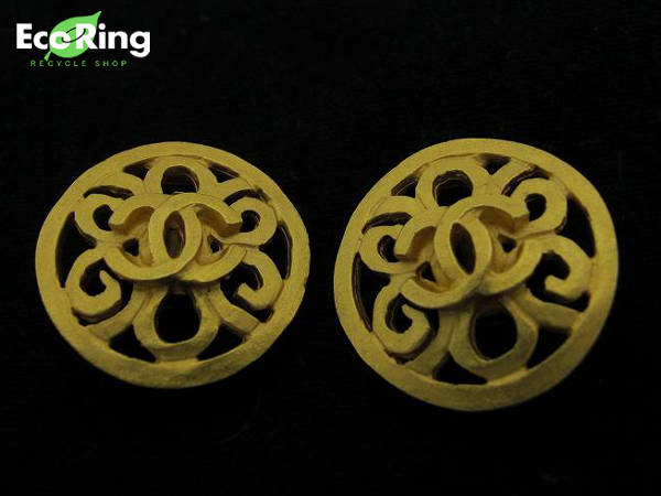 1円 超美品 シャネル 95P ココマーク イヤリング 金色 BQ883