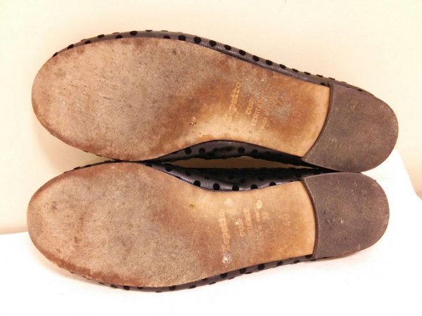 レペット フラットシューズ 40 レディース 黒 ドット柄 repetto