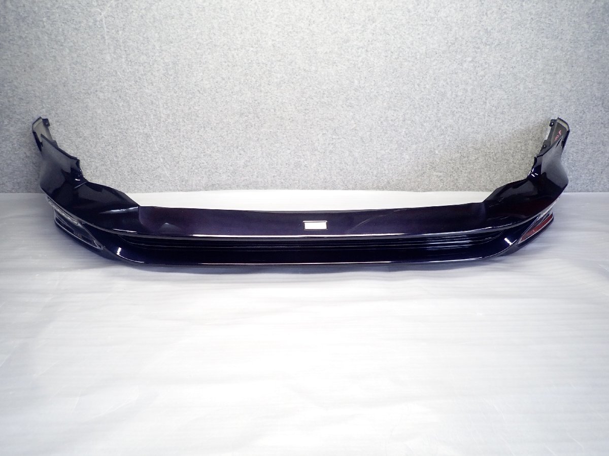 割れ無し　ハリアー　ZSU60W　60系　後期　 TRD　Ver.1　フロントスポイラー　LED付　220　スパークリングブラック　MS341-48008　279671