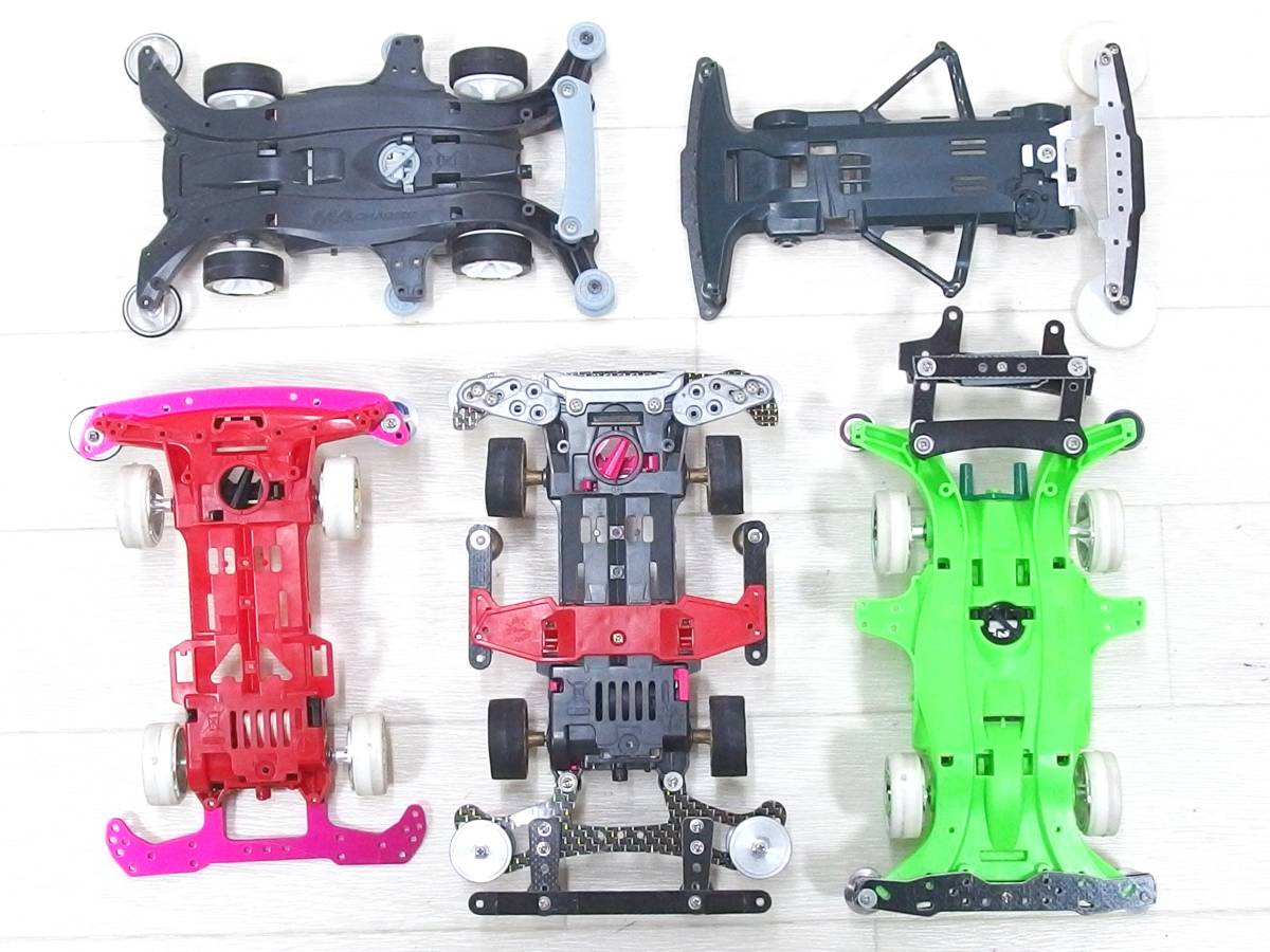 古め レア? 部品取り 詳細不明「タミヤTAMIYAミニ四駆 シャーシ5台 