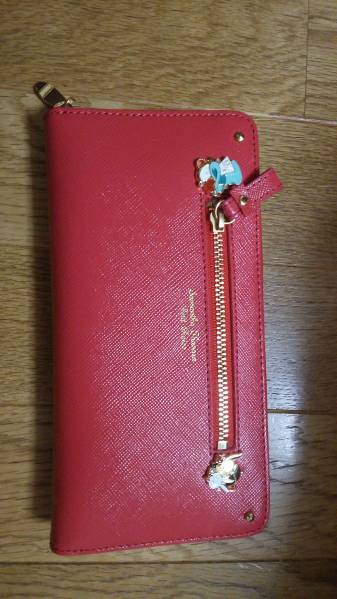 サマンサタバサプチチョイス新品長財布ジッパー式赤アリス