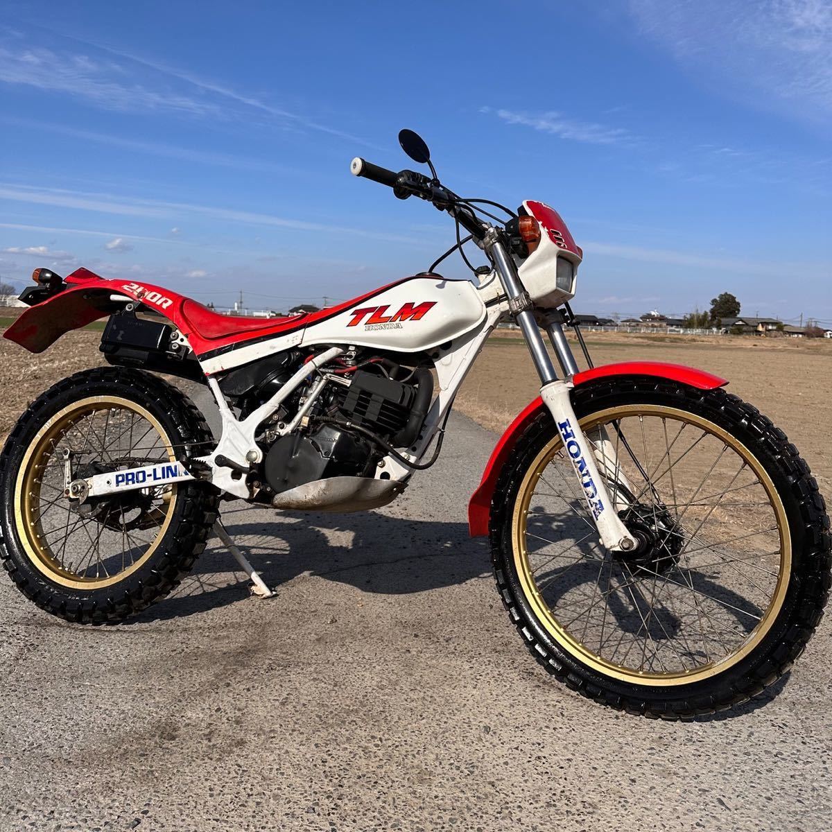 TLM200R ホンダ 実動 書類付 低走行 MD15 2スト トライアル 2st検 