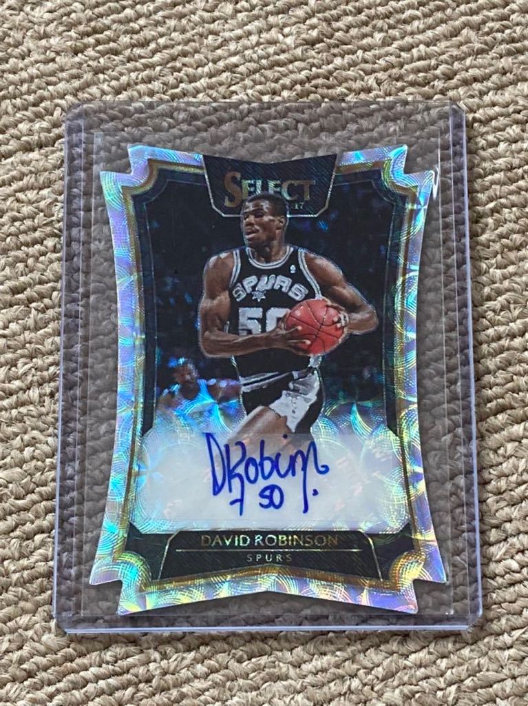 Panini NBA 2016-17 select die-cut直筆サイン #32 David Robinson 25シリ