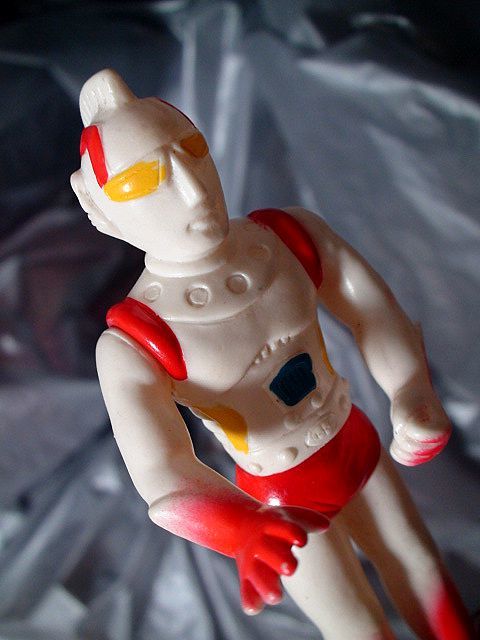 ジャンボーグA ②火31当時物 無版権 パチ怪獣 ソフビ 人形 1973年「検