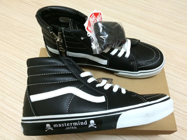 国内正規 vans × mastermind japan sk8-hi us9 black