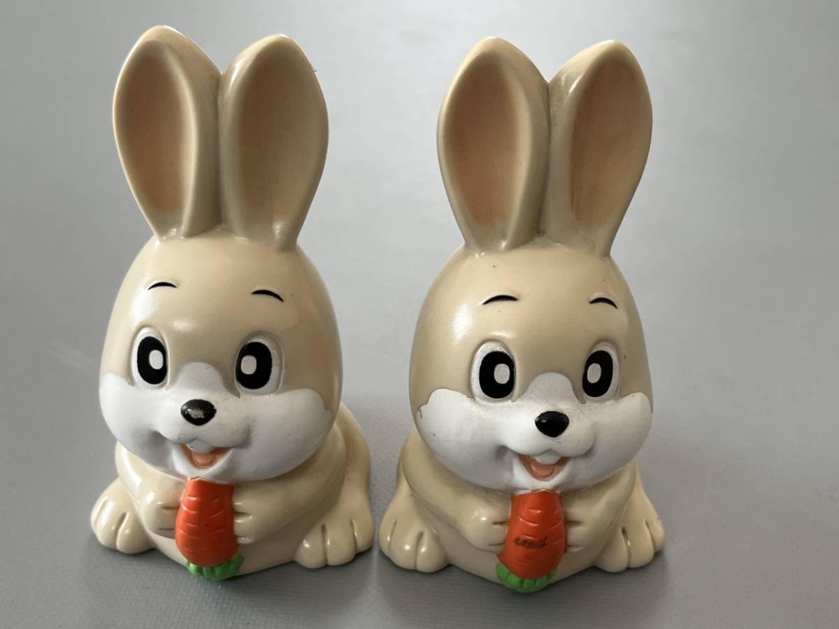◇ JAバンク うさぎ貯金箱 2個セット 兔 ウサギ ニンジン ノベルティ
