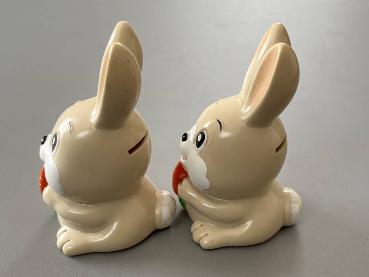 ◇ JAバンク うさぎ貯金箱 2個セット 兔 ウサギ ニンジン ノベルティ