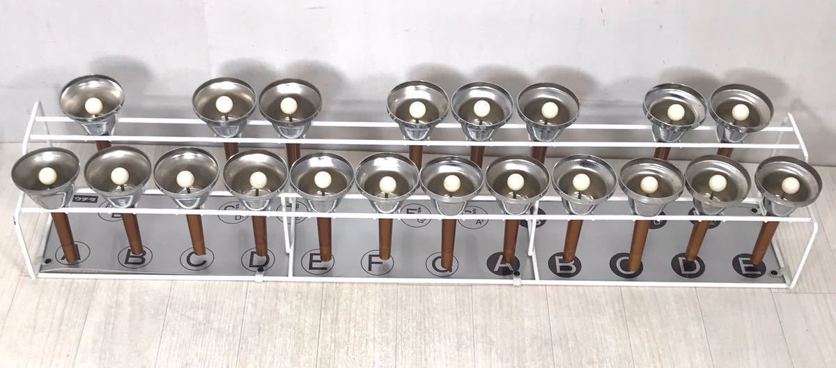 現状品◯ウチダ ミュージックベル 20音 スタンド セット ベル