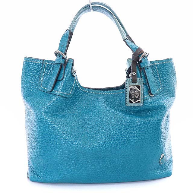 ペレボルサ PELLE BORSA トートバッグ ハンドバッグ レザー 青 ブルー /MF ■OS レディース