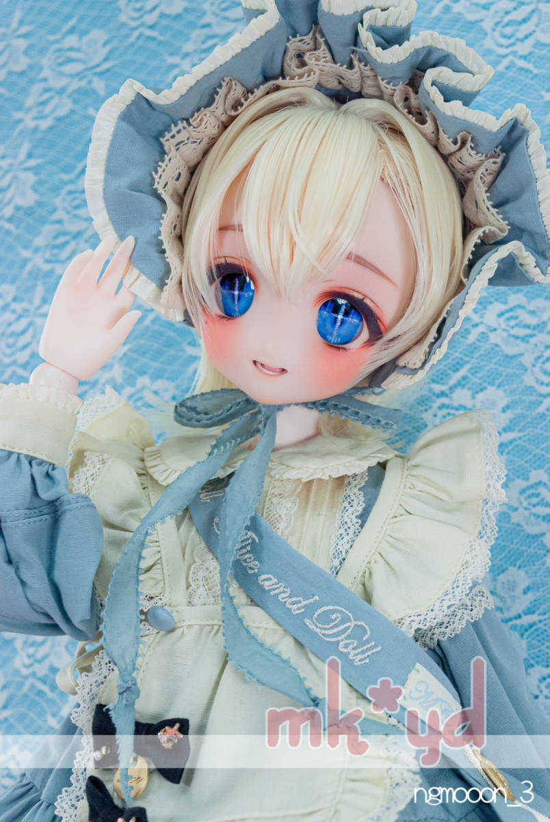 DDH-22/SW肌 カスタムヘッド+セット済みウィッグ+自作アイ（おまけ 