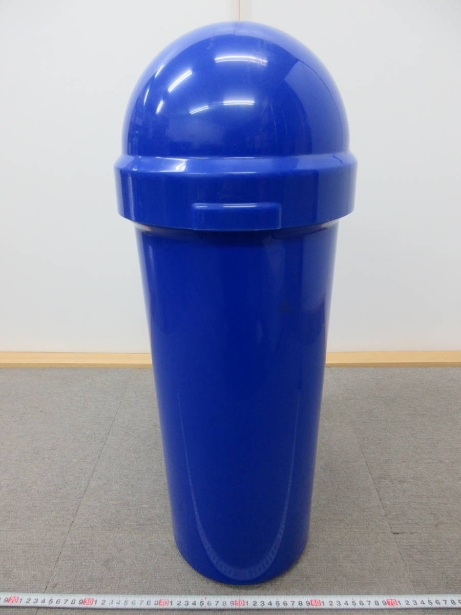 2025，品質保証 Asahi アサヒ ゴミ箱 ダストボックス 空き缶入れ プラスチック製 非売品 ノベルティ 青