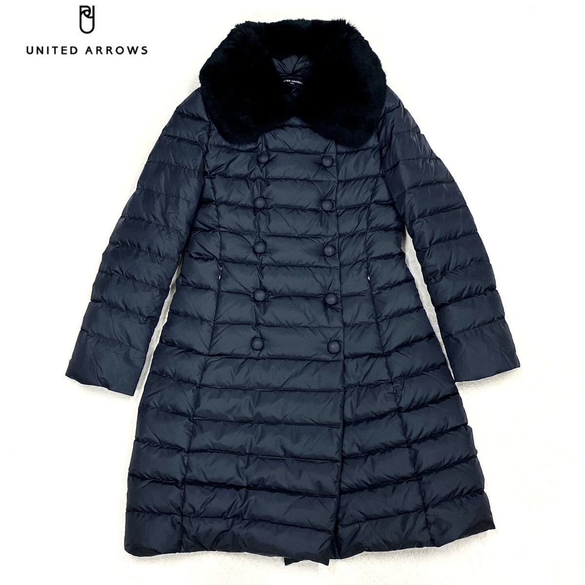 Z129 美品!! UNITED ARROWS ユナイテッド アローズ ファー 毛皮付き 