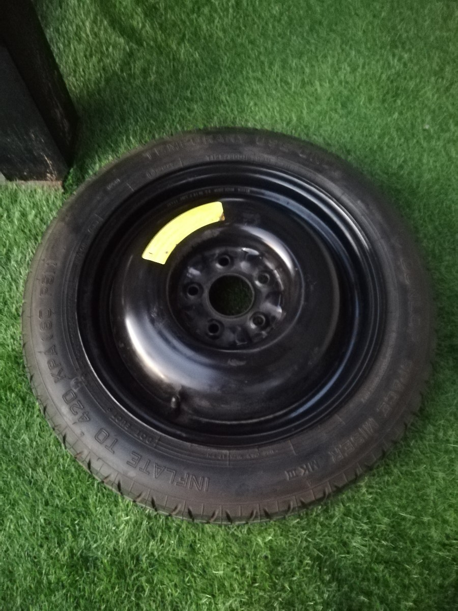 日産純正 スペアタイヤ T125/90D16 98M 114.3/5H ダンロップ テンパー