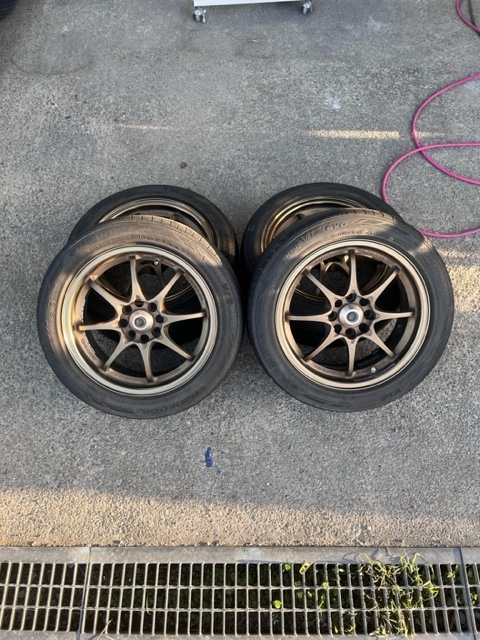 即納　高級　希少サイズ　REYS　ボルクレーシング　CE28　１５インチ　6，5J　PDC100　＋35　4穴　アルミホイール　鍛造　軽量