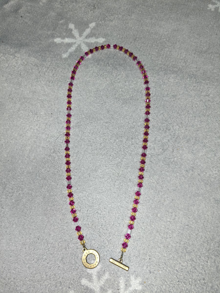 846 ネックレス ピンク 50cm