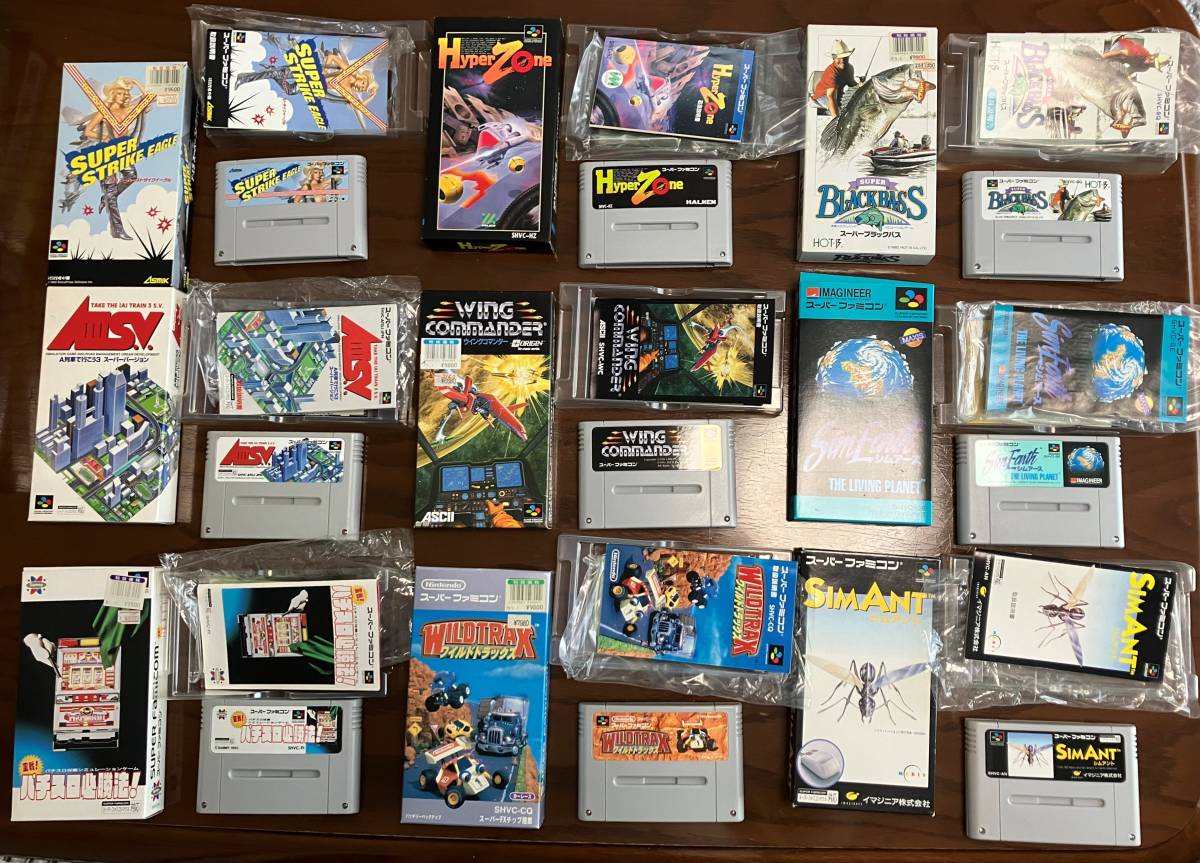 中古スーパーファミコンソフト 全42本 すべて元箱・取説付き ジャンル 