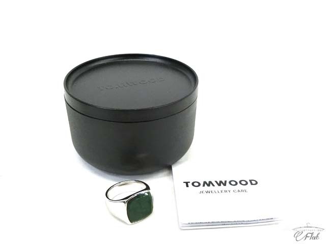 新品 TOMWOOD トムウッド CUSHION GREEN MARBLE 指輪 リング シルバー 指輪 リング green 20号