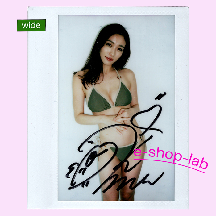 HIT'S/今野杏南４　Vol.4　1of1　水着オフショット　直筆サイン入りワイドチェキ　現場撮影　(深緑ビキニ)