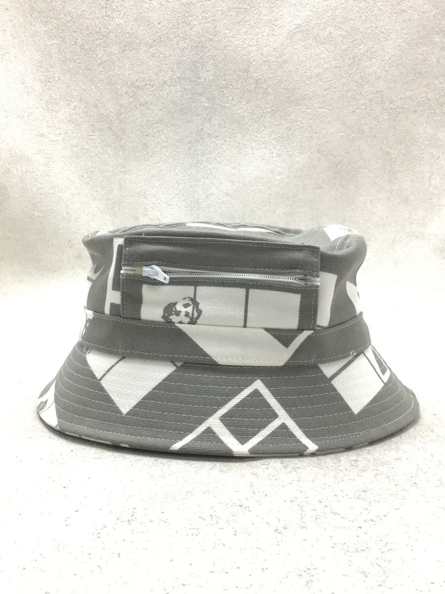 ファッション小物 CHANEL◇バケットハット⁄M⁄GRY⁄総柄⁄レディース バケット
