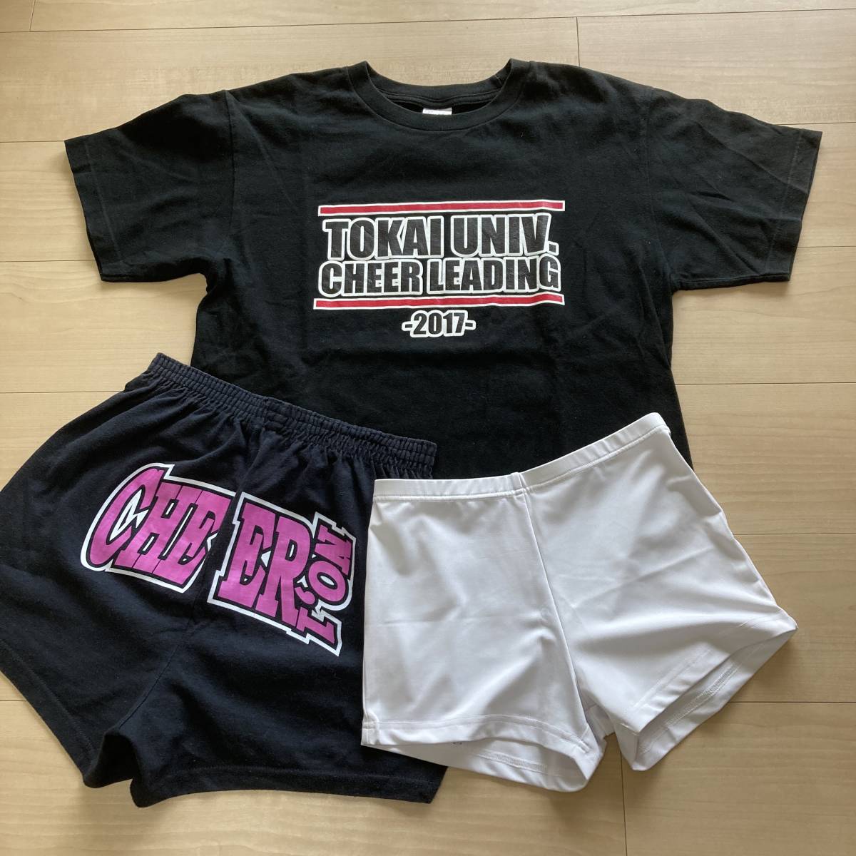 東海大学 チアリーディング チームTシャツ、チアパン、アンスコの3点