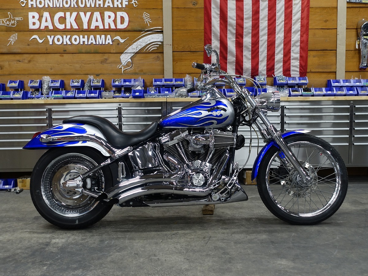 SALE，高品質 大特価セール 横浜本牧BACK YARD FOR SALE 2003年FXSTDフレアー/ブルーデュース カスタム(ソフテイル)｜売買されたオークション情報、yahooの商品情報をアーカイブ公開 - オークファン ソフテイル