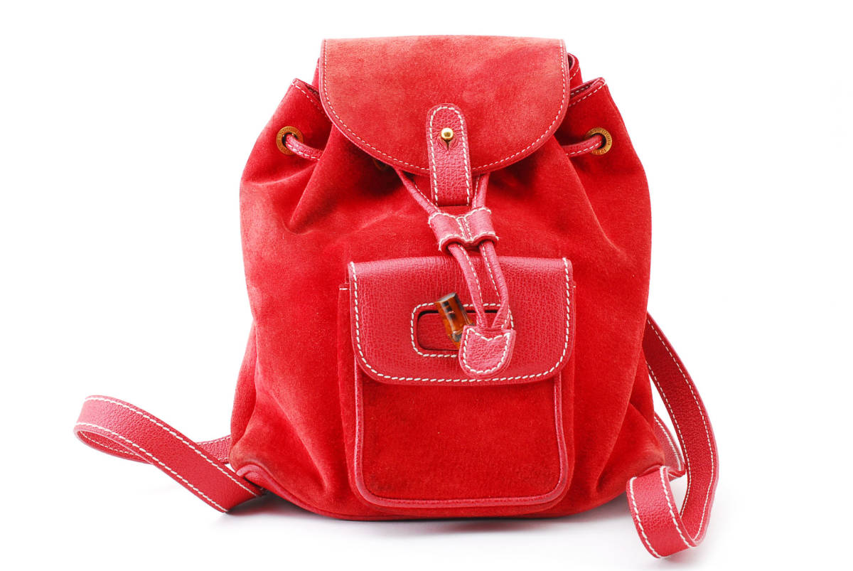 1円 GUCCI ヴィンテージ グッチ オールドグッチ バンブー スエード 