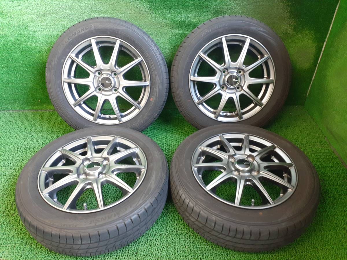 軽自動車に 社外VEMOTION 14×4.5 155/65R14 ダンロップ LEMANS 難あり