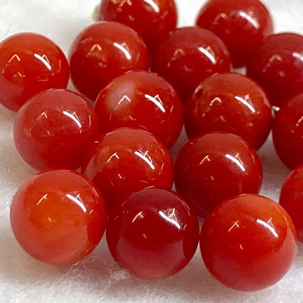 天然血赤本珊瑚38点おまとめ ］a 10g 50ct 約5.5-6mm珠］ルース