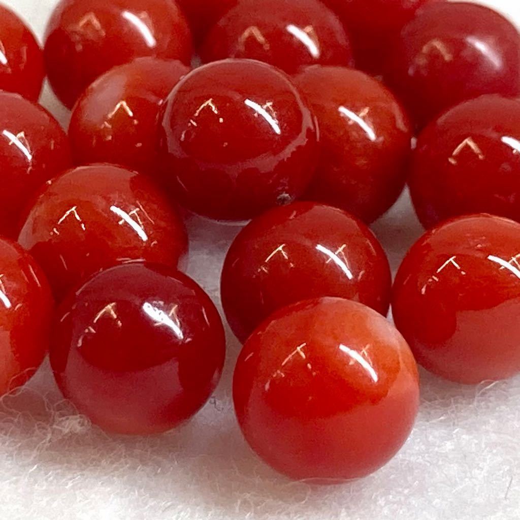 天然血赤本珊瑚38点おまとめ ］a 10g 50ct 約5.5-6mm珠］ルース