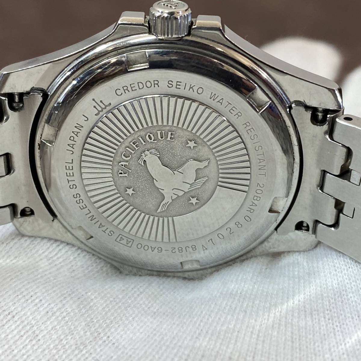 MH-3487】中古稼働品 SEIKO CREDOR 8J82-6A00 クォーツ式 腕時計 