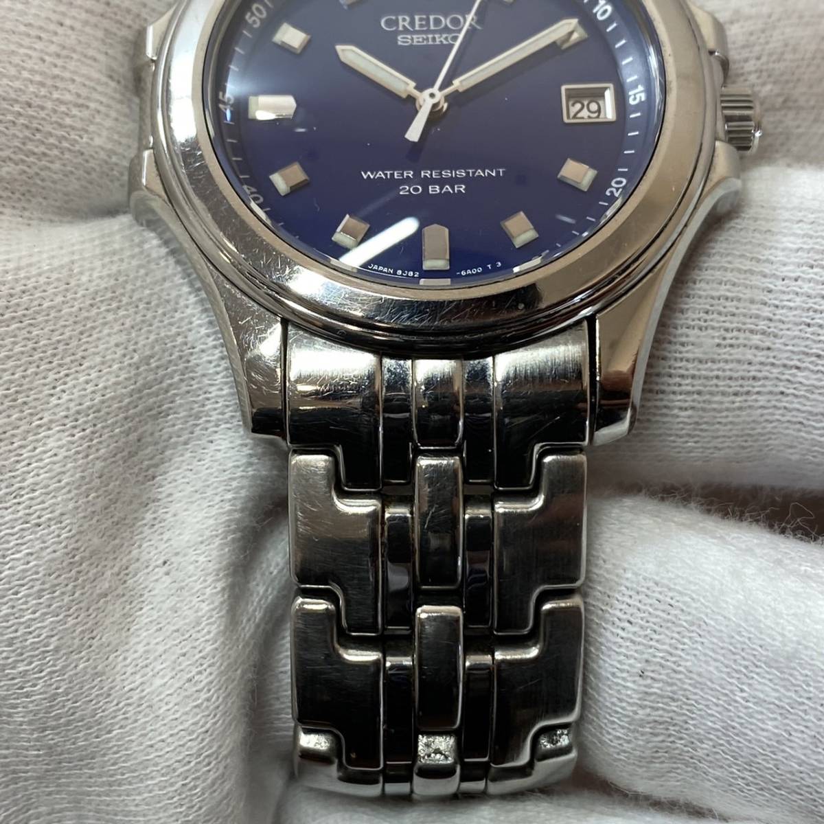 MH-3487】中古稼働品 SEIKO CREDOR 8J82-6A00 クォーツ式 腕時計 
