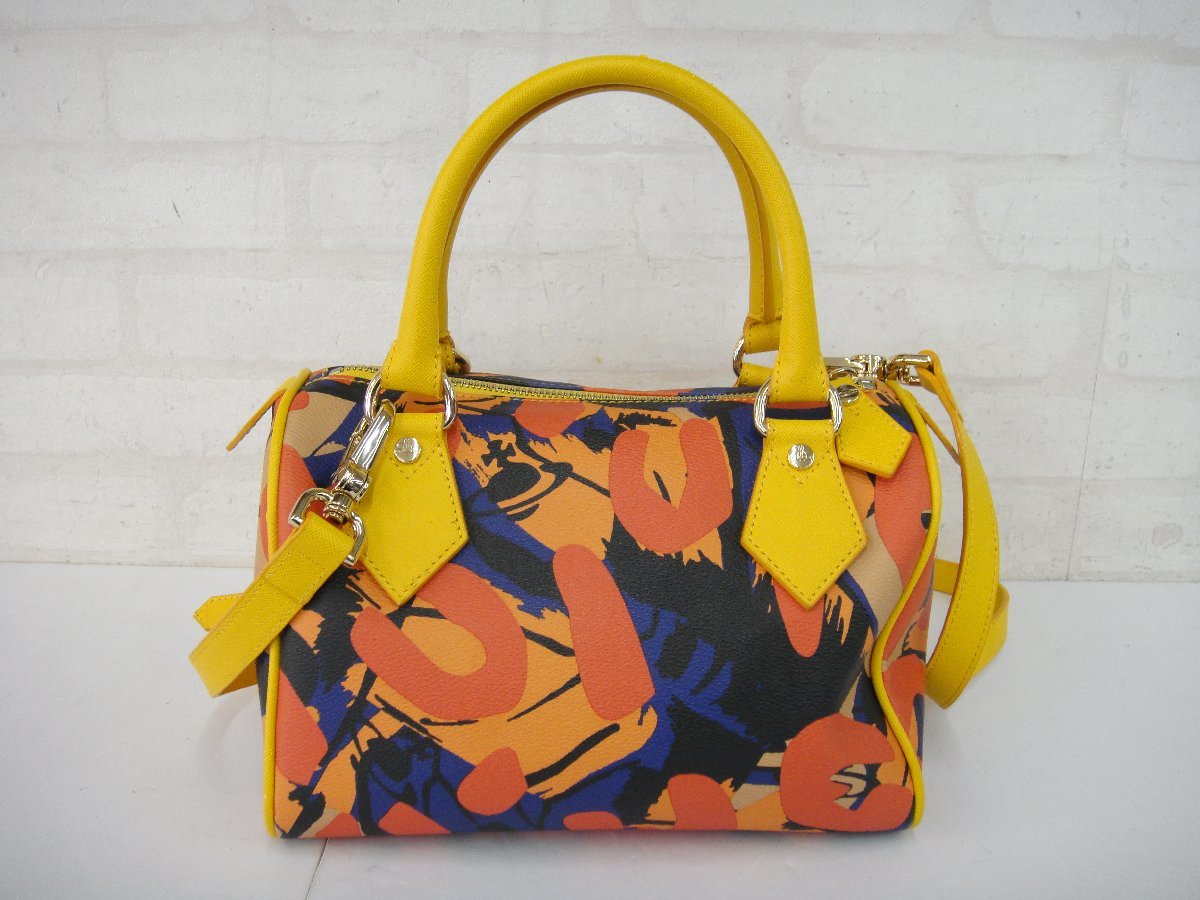 3406T【本物保証】 Vivienne Westwood ヴィヴィアンウエストウッド 2wayボストンバッグ オーブ 美品 訳あり