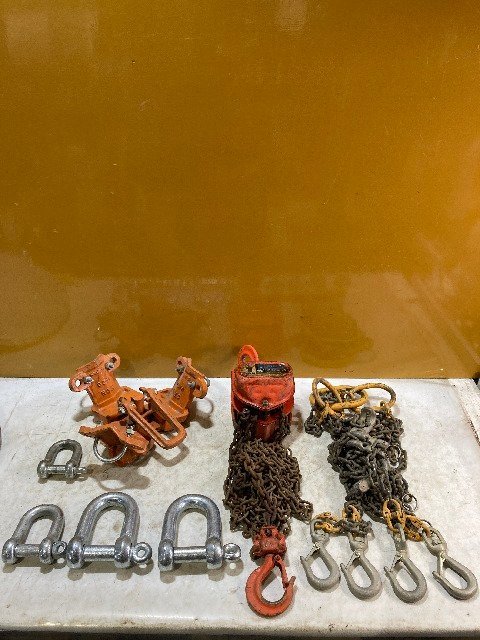 【1円スタート！】チェーンブロック ELEPHANT 象印 K-II 1TON 他荷揚げ吊上げ機材セット