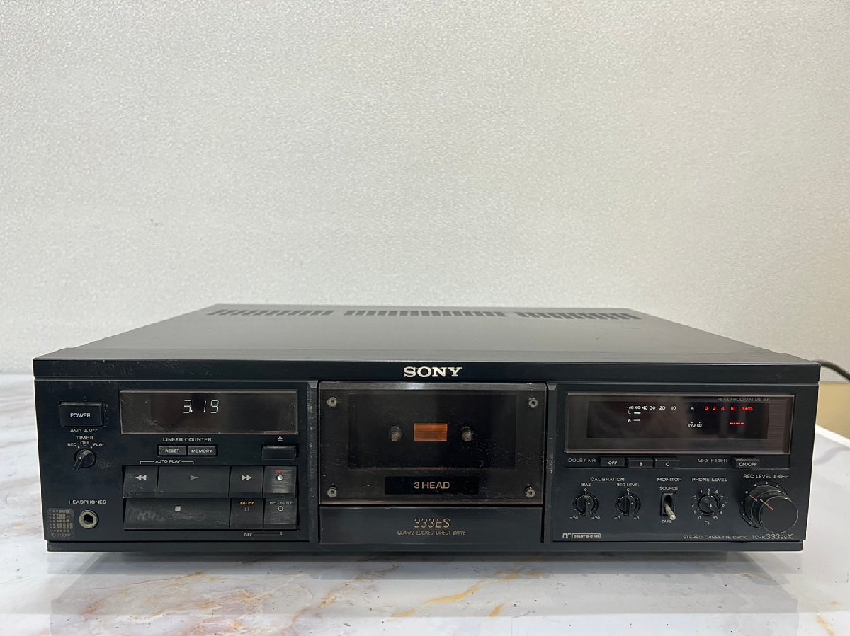△5219 ジャンク品 オーディオ機器 カセットデッキ SONY TC-K333ESX