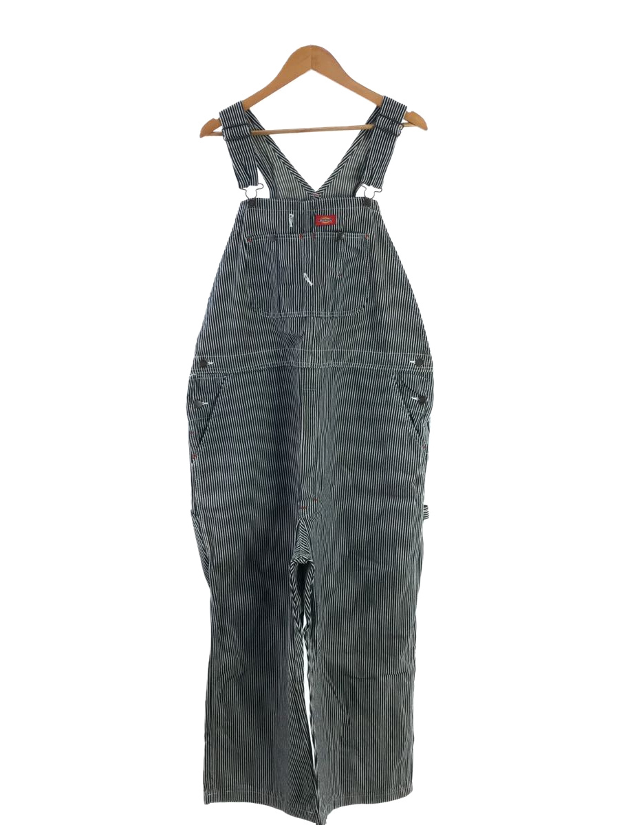 DICKIES◆オーバーオール/40/デニム/IDG/ストライプ/216809