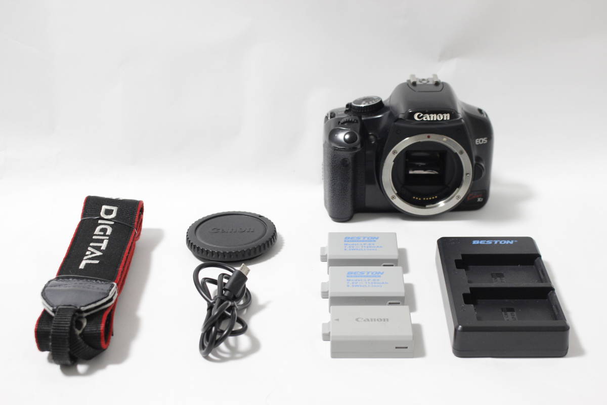 送料無料◇Canon キヤノン EOS Kiss X2 ボディ◇バッテリー3個付-04 