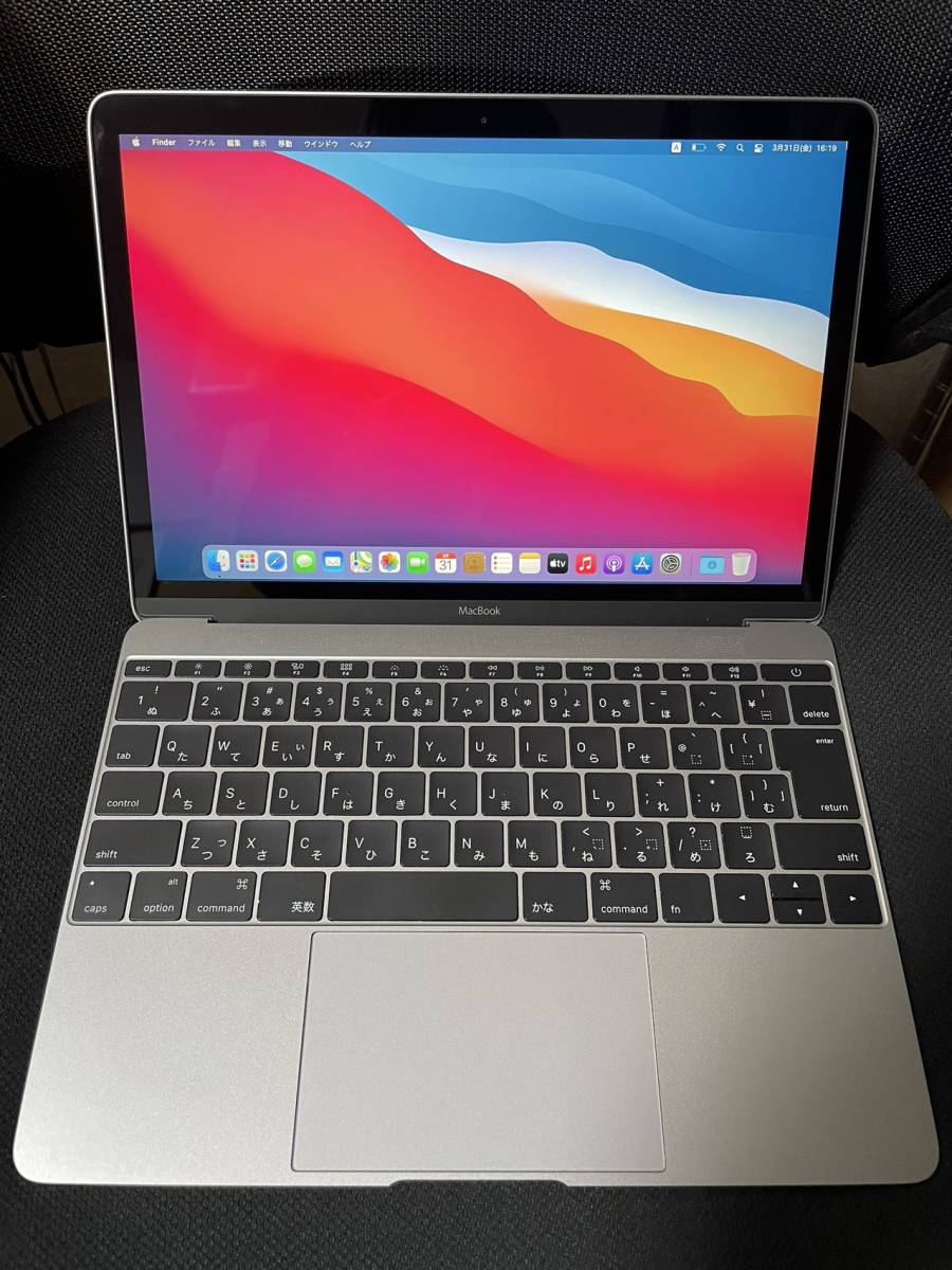 C81 美品 充放電回数61回 MacBook Retina 12インチ 512GB SSD グレー