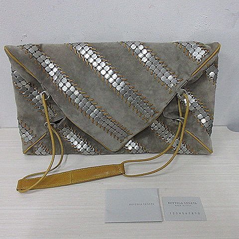 ◆ BOTTEGA VENETA ボッテガヴェネタ レア品 メタル刺繍 ハンドバッグ ワンショルダー スエード レディース バッグ ヴィンテージ品 ◆