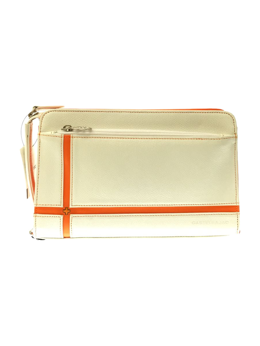 CASTELBAJAC◆新品/セカンドバッグ/クラッチ/レザー/アイボリー/056213
