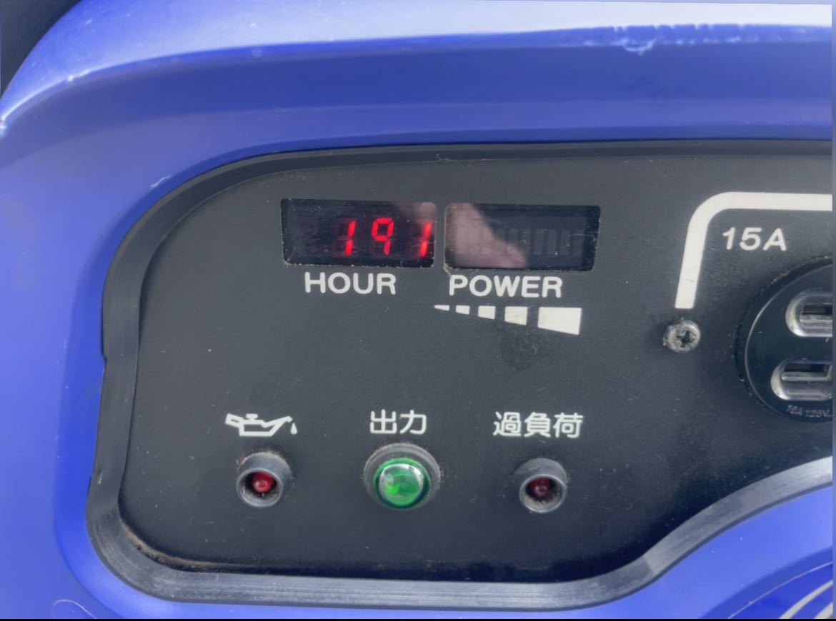 ☆中古品 ヤマハインバーター発電機 防音型 EF5500iSDE アワメーター：191時間 動作問題なし☆ ☆中古品 ヤマハインバーター発電機 防音型 EF5500iSDE アワメーター