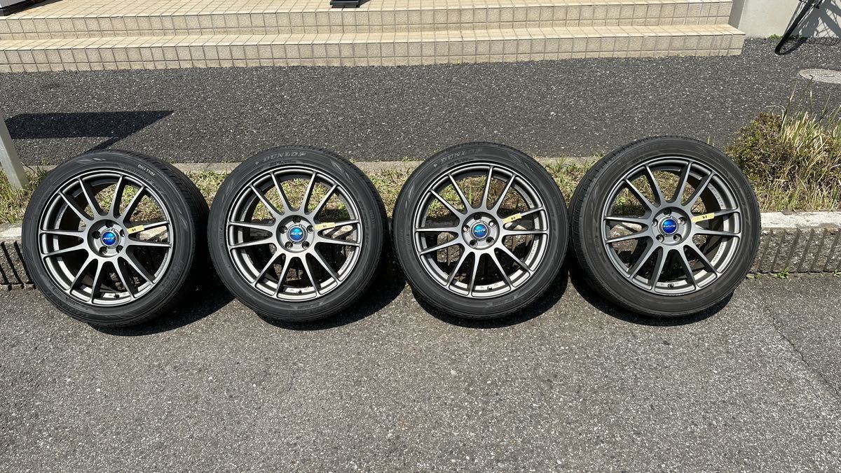 レイズ RAYS 17インチ 7J +42 5-100　ダンロップ DUNLOP205/45R17 4本セット