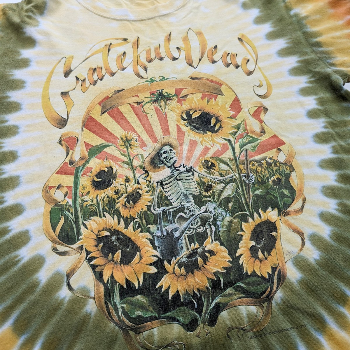 90s GREATFUL DEAD グレイトフルデッド バンドTシャツ スカル ひまわり 