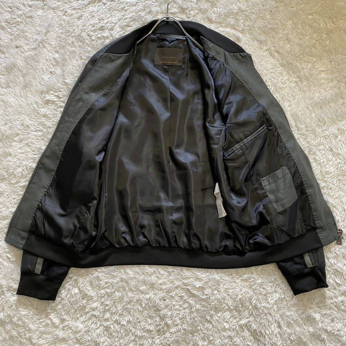超希少 高級【ZARA XL レザージャケット スタジャン】 緑 ブラック 