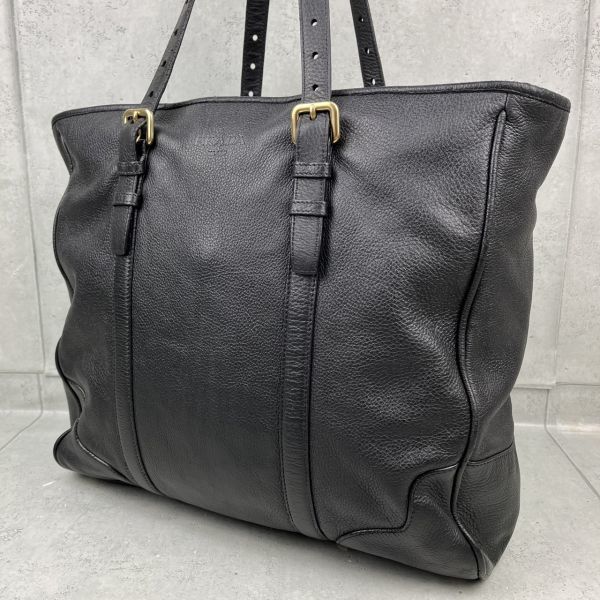 良品！✨】PRADA プラダ トートバッグ ハンド 大容量 オールレザー 黒