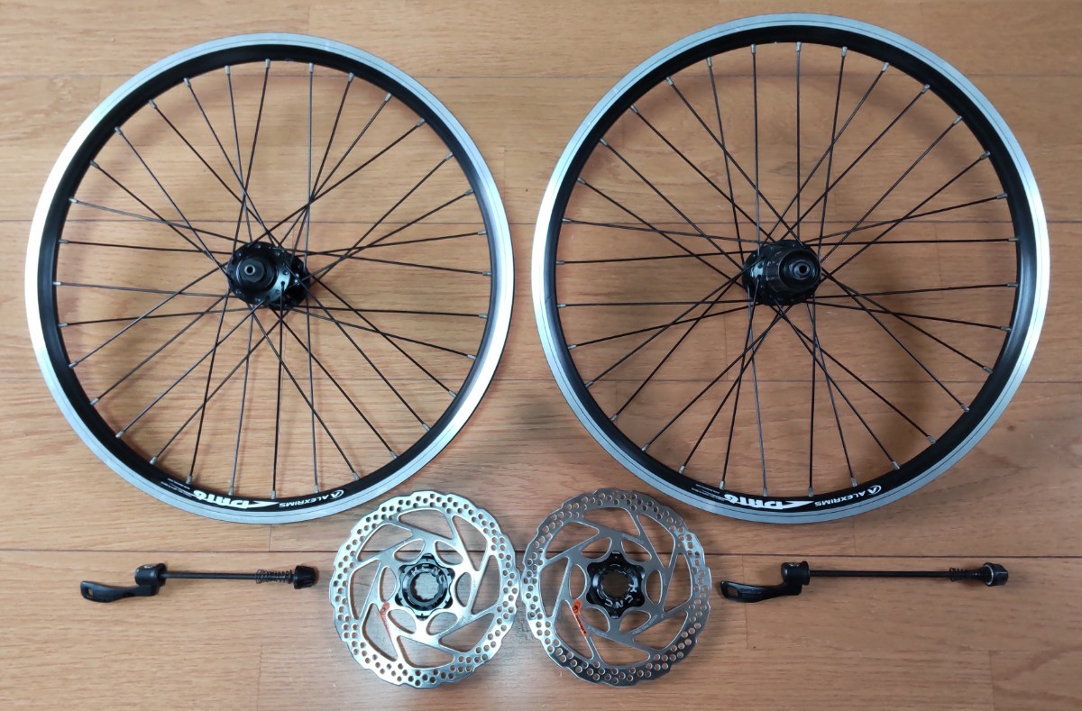 Shimano シマノ DEORE M595 20インチ(406)小径車 ミニベロ用ホイールセット