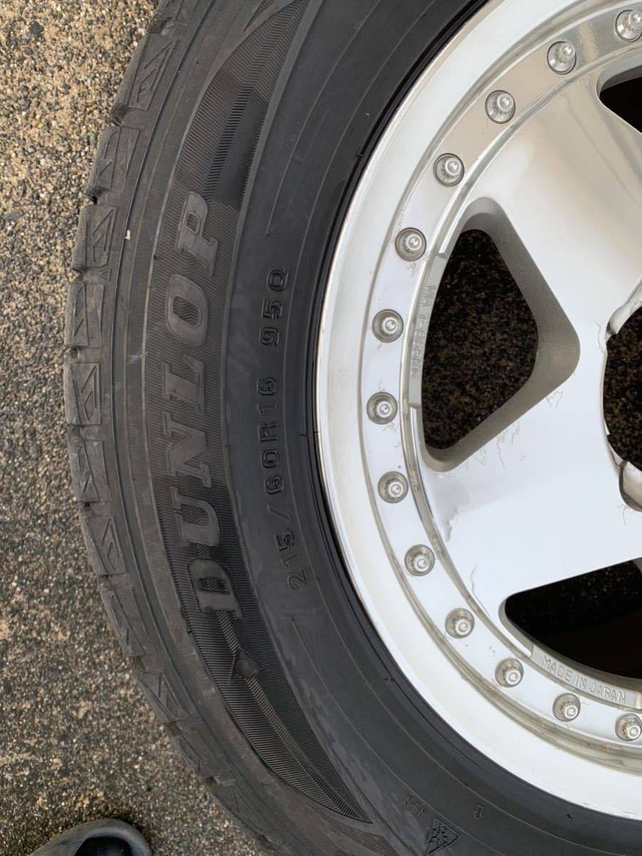アルミ付きスタッドレス 4本 E50 エルグランド 215/60 R16 ハイエース  